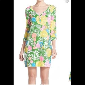 Lily Pulitzer Palmetto Print V neck Shirt Dress xL